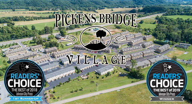 The 2019 Johnson City Press Readers Choice Award Best Apartment Complex Pickens Bridge Village